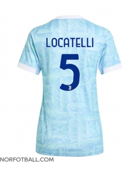 Billige Fotballdrakt Juventus Manuel Locatelli #5 Replika Bortedrakt Dame 2025-26 Kortermet
